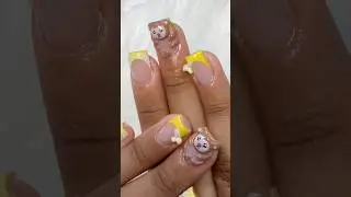 Our nail girlies never miss! 🐵🍌💅🏽 #nailart #nails #naildesigns #squarenails #monkey