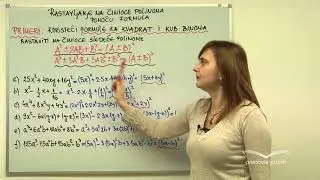 Rastavljanje polinoma na činioce pomoću formula (II deo) - Matematika I