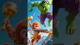 hanuman ji🕉 vs halk😡 #hindi #hanuman #shortvideo #short #shreeram #shreekrishna #marvel #hanumanji