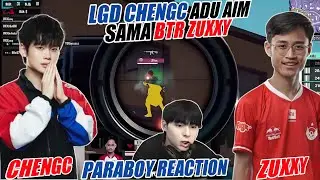 PARABOY REACTION BTR ZUXXY VS LGD CHENGC 1VS1 DI PMGC | PUBG MOBILE