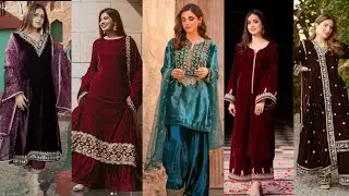 Elegant Partywear Velvet Dress Designs 2025 | Velvet suit Designs | Velvet dress designsStylish 