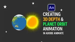 Создание 3D-анимации глубины и орбиты планет в Adobe Animate