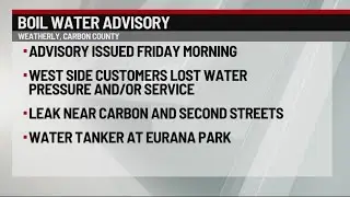 Weatherly Borough water boil advisory reissued | 28/22 News