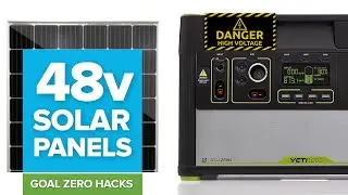 Connecting 48v solar panels to a Goal Zero Yeti 1000. Is 22v really the max solar panel voltage?
