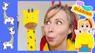 DIY Giraffe craft | Giraffe Easy Crafts step by step | Learning animals with Blabina