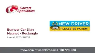 Bumper Car Sign Magnet   Rectangle