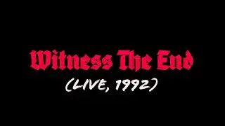 All Out War - Witness The End - Live - Newburgh - 1992 - Hardcore