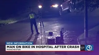 VIDEO: Bicyclist injured after being struck by car in Manchester