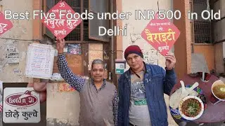 Best Five Foods under INR 500 || 500 Rupees Challenge Blog || Old Delhi Video||