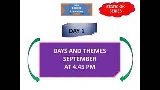 DAYS AND THEMES OF SEPTEMBER 2021