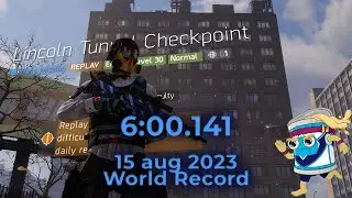 The Division - Lincoln Tunnel Checkpoint 6:00.141 (Solo Any%) (WR 15 aug 2023)