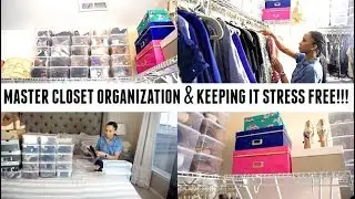 MASTER CLOSET ORGANIZATION | SMALL DECLUTTER!! | HOW WE MAKE IT WORK! |