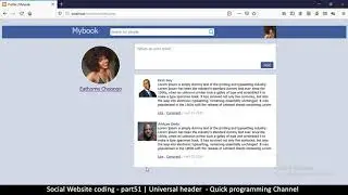 Social Website from scratch - Part 51 - Universal page header | OOP PHP with MYSQL Database