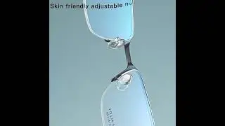 Rectangle Titanium Metal Half Rim Prescription Glasses Spectacles Frames Unisex X15119B