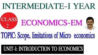 Micro Economics| inter 1st year E/M economics| unit-1 class-2|m.shatavahana|