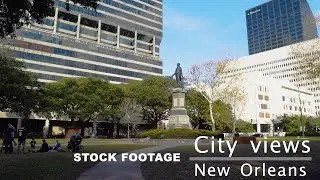 cinematic video of New Orleans featuring roads, landmarks,people,and that lively day-to-night.