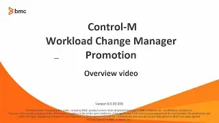 Control-M Workload Change Manager Promotion Overview