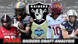 🔥#RAIDERS 2025 DRAFT FINAL GRADE - My favorite picks and potential late round SLEEPER