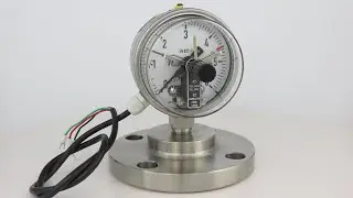 PRE4 | Warning/Alarm Contact Pressure Gauge + Diaphragm Seal, Flanged Connection