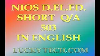 nios DELED 503 short answer 2 mark Q in english