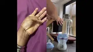My thumb 👍 picking up automatically reaction making a baby bottle formula Jan 6,2026.