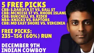 Tuesday College Basketball Picks Predictions & Best Bets 12/09/2025 Indian Cowboy Picks Predictions