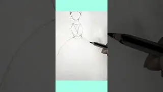 How to Draw a Girl with Beautiful Dress/Easy Princess Drawing/Princess/Barbie Drawing/#shorts#viral