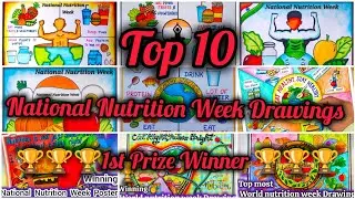 National Nutrition Week Poster Drawing/World Health Day Poster/Eat Healthy Stay Healthy Diet Chart