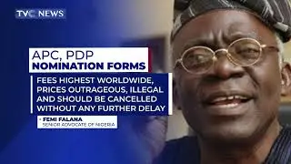 (SEE VIDEO) APC, PDP Forms Price Outrageous, Illegal & Should be Cancelled - Femi Falana Speaks