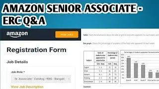 Amazon Sr Associate Interview Questions and Answers |Online Test 2023 | New Pattern