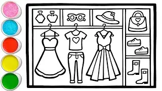 Wardrobe Drawing, Painting, Coloring for Kids & Toddlers | Let's Draw, Paint Together | Part-1