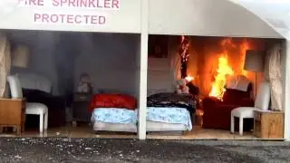 Flashover Fire Sprinkler Demonstration 3 19 2013