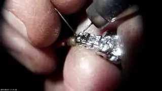 Weld 4 new grains on a diamond ring