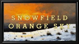 Minimalist Landscape Snowfield and an Orange Sky | 1080p FHD | 30 Minutes | TV Art | [No Sound]