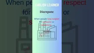 Disrepute - Meaning With An Example  #wordoftheday  #shortsfeed #disrepute