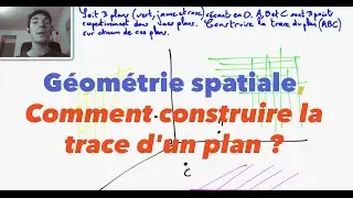 Géométrie spatiale, Comment construire la trace d'un plan ?