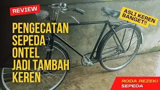 Pengecatan sepeda ontel jadi bagus lagi. #sepedaontel #sepedaonthel 