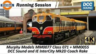 Murphy Models Class 071 MM0077 in IE Large Logo Livery with MM0055 DCC Sound & Mk2D Coaches 4K
