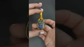 Handmade wire wrapped epoxy resin opal