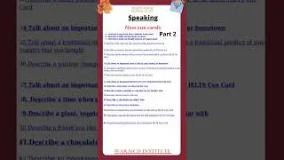 ielts speaking new cue cards September to December | waraich Institute | #shorts