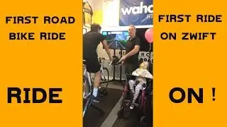 First Time on Road Bike and On Zwift! Zwift for Kids!
