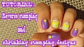 Neon manicure for summer and how to shrink stamping image - tutorial