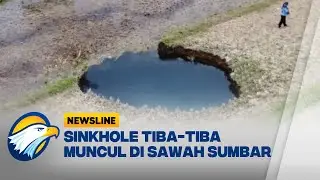 Sinkhole Berisi Air Muncul di Tengah Percawahan Sumatra Barat - [Newsline]