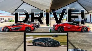 La Ferrari and Mclaren P1 Surprise visit to Racetrack for the Drive for Kids Event