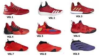 Adidas Harden Vol 1 - Vol9 - Visual Guide Colorway With Names