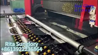 Automatic Laser Cutting Line for South After customer circle blanking#lasercutting #stainlesssteel