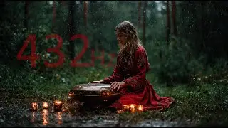 Deep Healing Handpan in a Rainy Forest 🍃 | Stress Relief, Emotional Reset, Sleep & Meditation Music