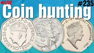 50p Coin Hunting and Coin Auction - Live #235