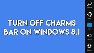 How to Disable The Charms Bar