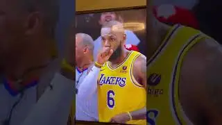 Lebron gets up high but gets called for the goal tend | #shorts #kingjames #nba
